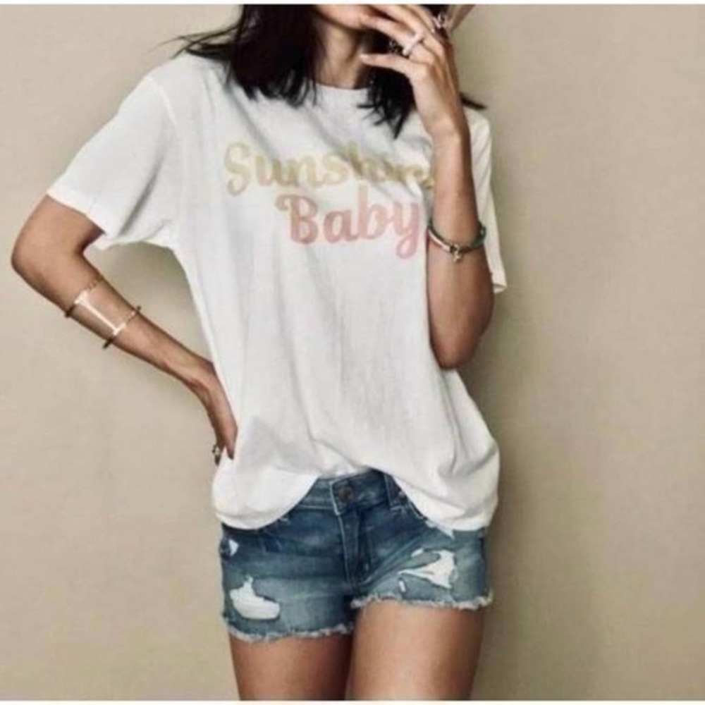 NWT WILDFOX Sunshine Baby keke Short Sleeve Tee Size graphic t-shirt small